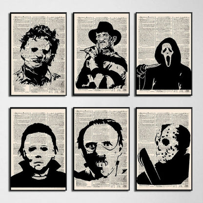 Horror Movie Character Canvas Art