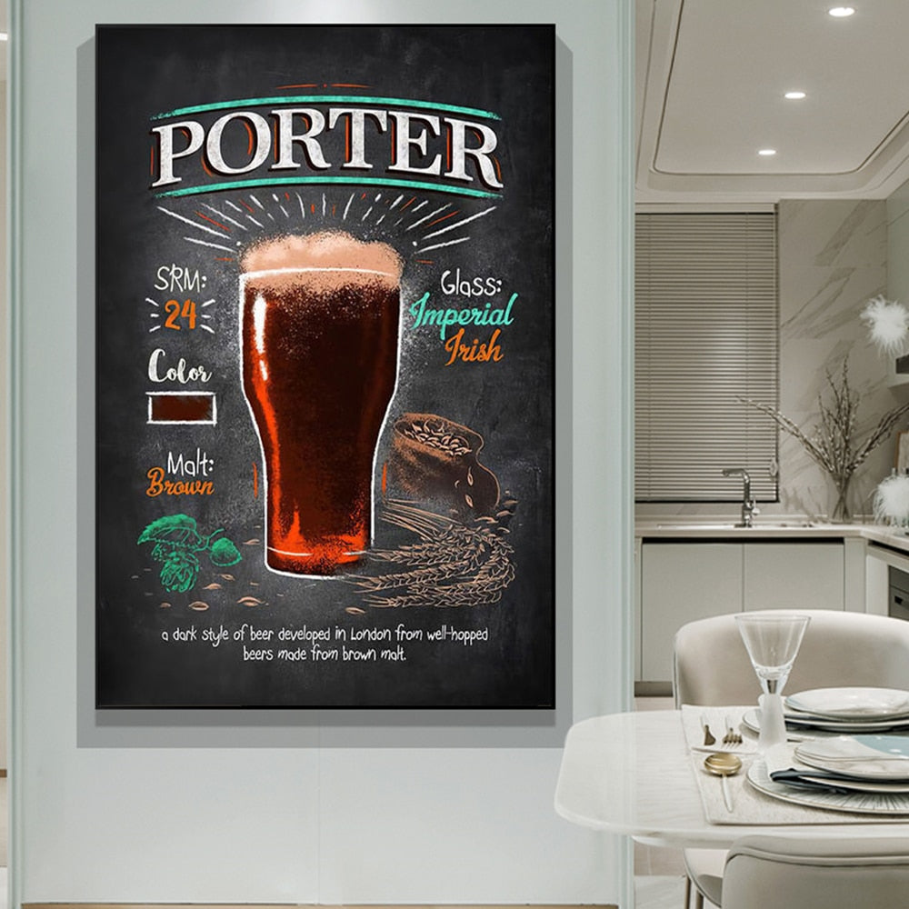 Beer Vintage Poster Canvas Art