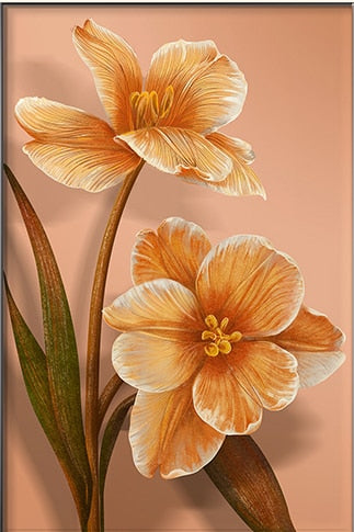 Orange Flower Canvas Art