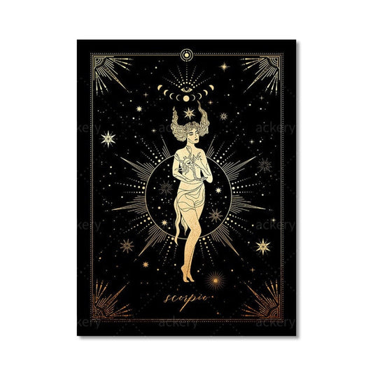 Twelve Constellation Astrology Canvas Art