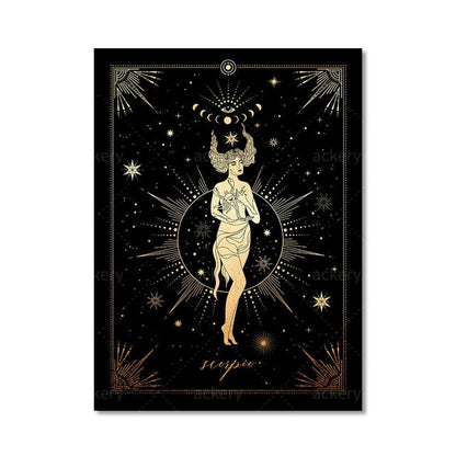 Twelve Constellation Astrology Canvas Art