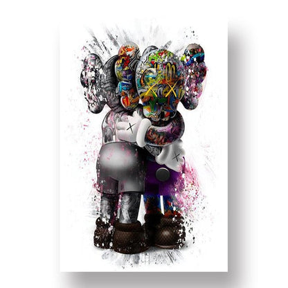 Crying Kaws Doll Canvas Art