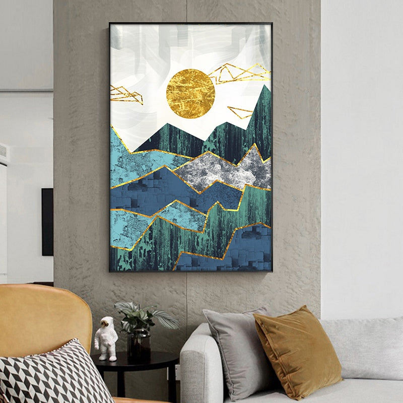 Geometric Landscape Canvas Art