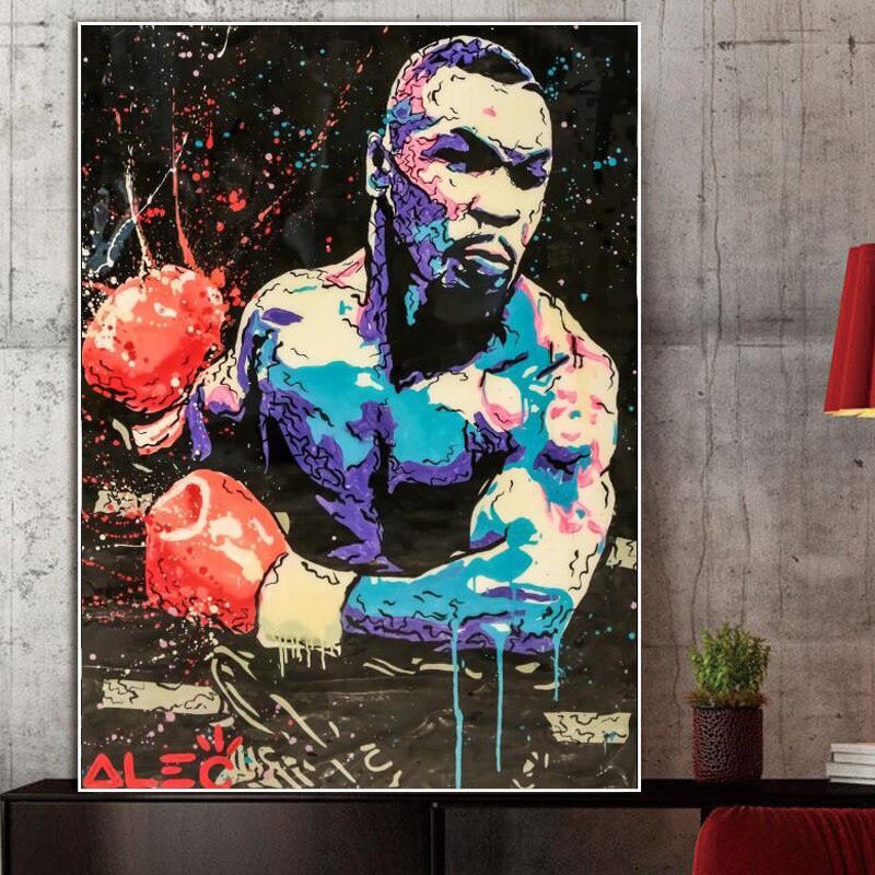 Mike Tyson Street Graffiti Canvas Art