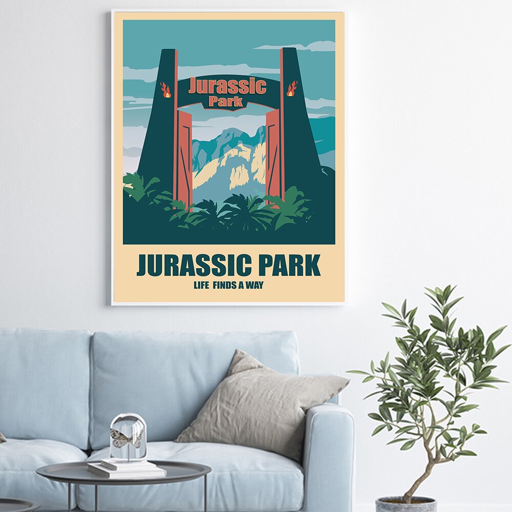 Jurassic Park Dinosaur Canvas Art