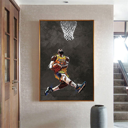 Basketball Star LeBron James Canvas Art