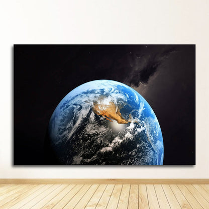 Meteorite Earth Galaxy Universe Wall Art Canvas