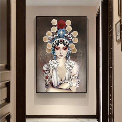 Chinese Opera Style Canvas Art