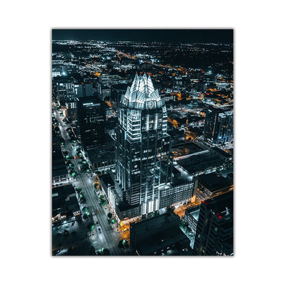 Night Cities Skylines Canvas Art