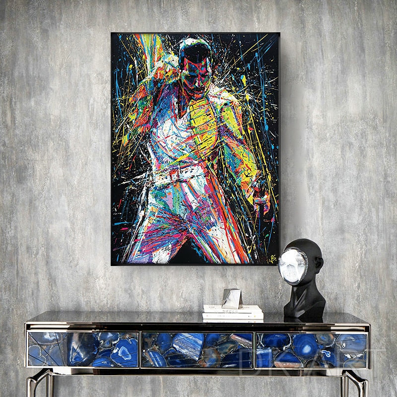 Freddie Mercury Graffiti Wall Art Canvas