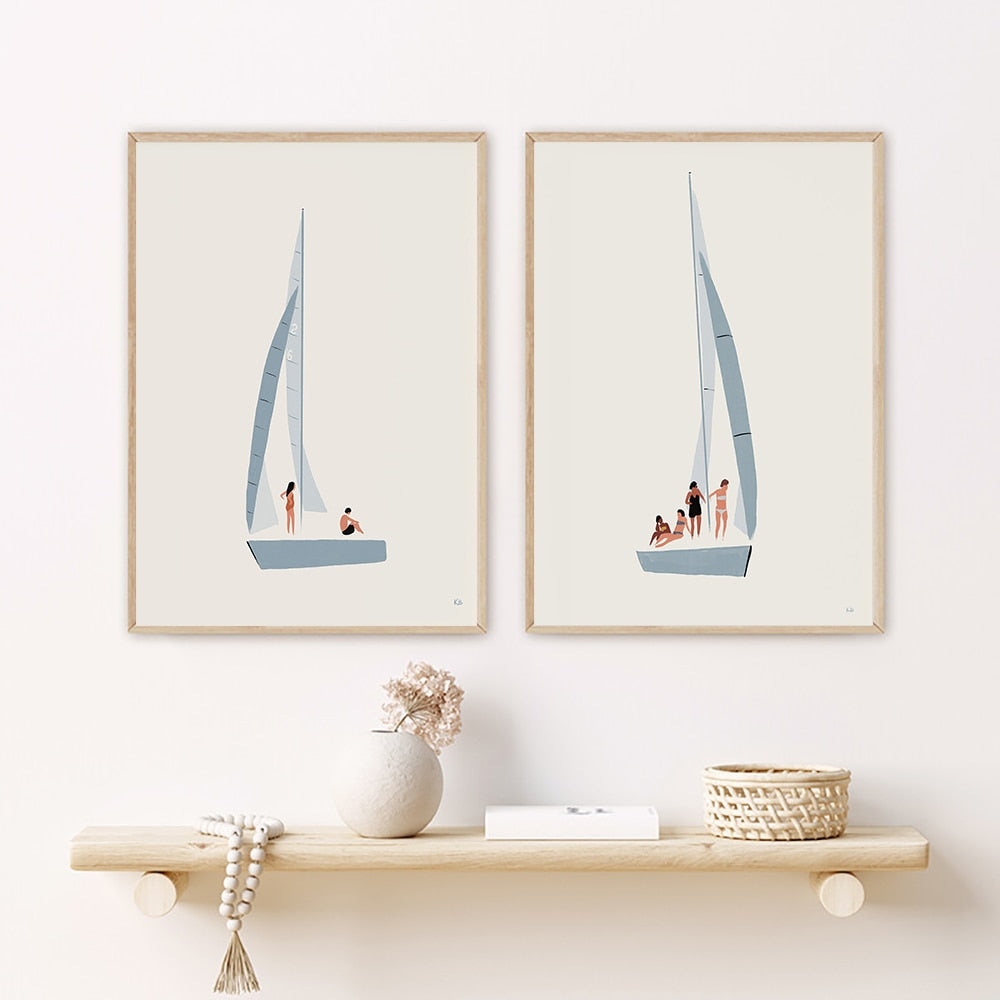 Sailboat Nautical Canvas Art