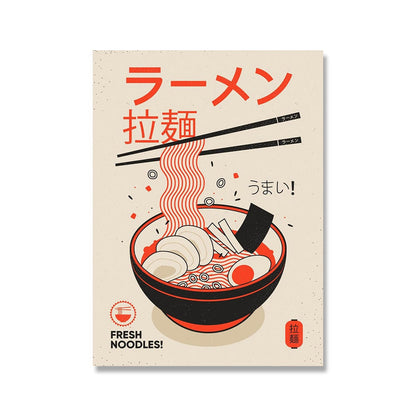 Japanese Ramen with Eggs Canvas Art