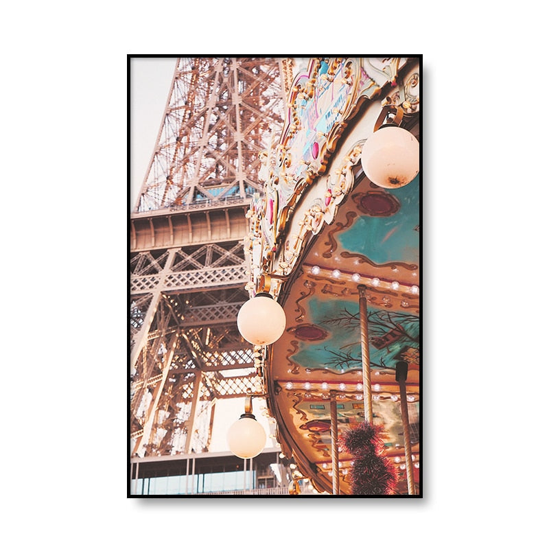 Travel City Paris Landscape Canvas Art