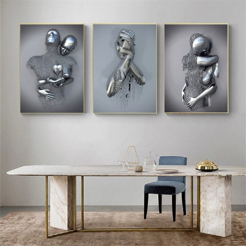 Metal Figure Canvas Art