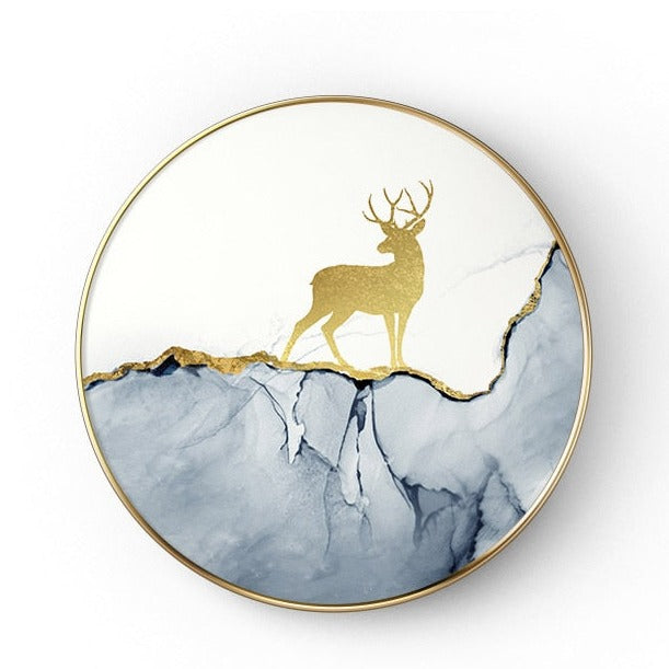 Abstract Marble Round Canvas