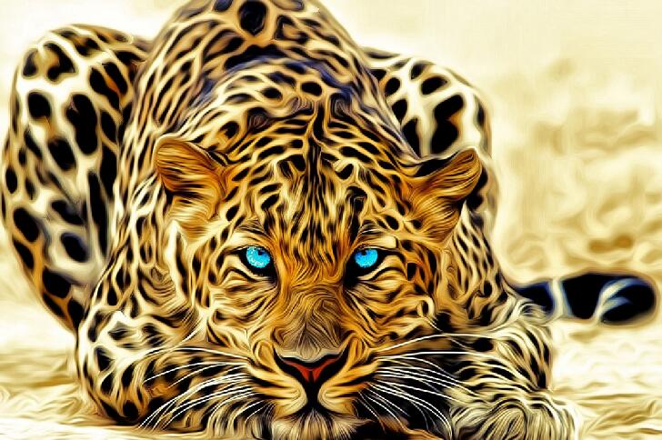 Golden Cheetah Canvas Art