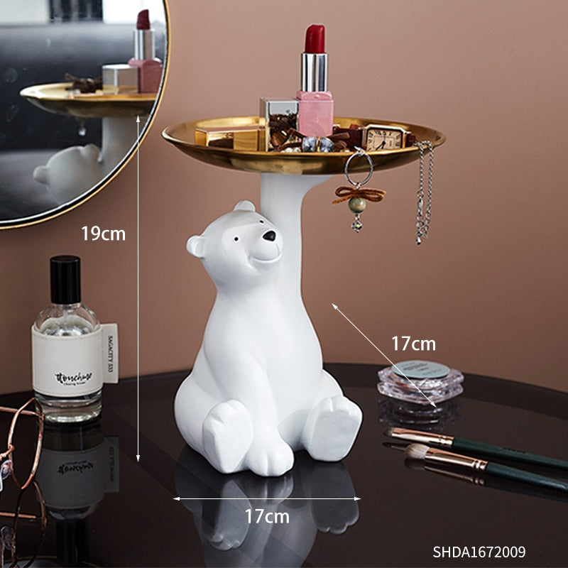 White Bear Tray Statue