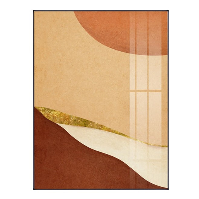 Abstract Beige Orange Brown Autumn Canvas Art