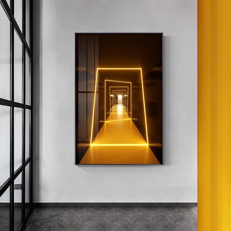 Modern Lights in the Hallway Canvas Art