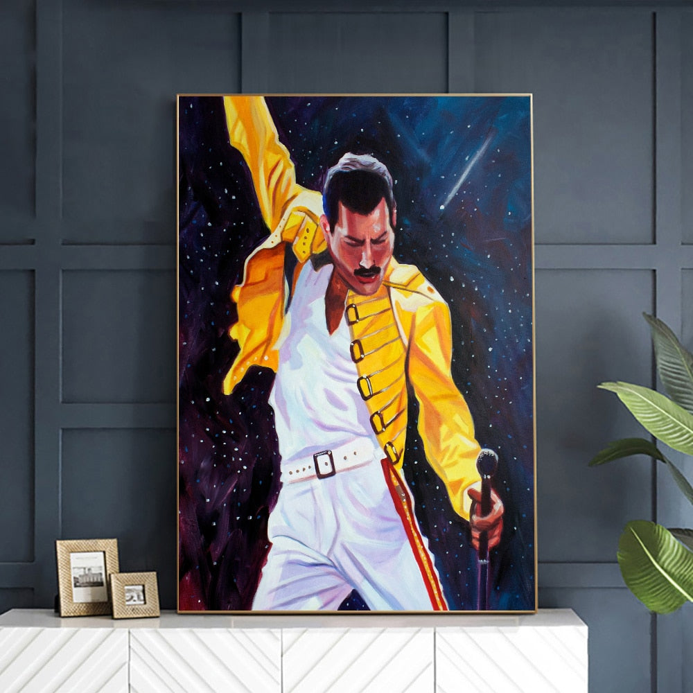 Freddie Mercury Music Star Canvas Art