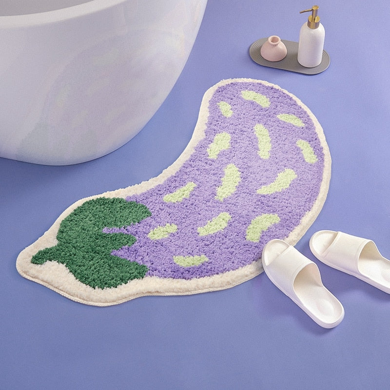 Arc-shaped Banana Eggplant Rug