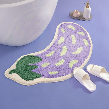 Arc-shaped Banana Eggplant Rug