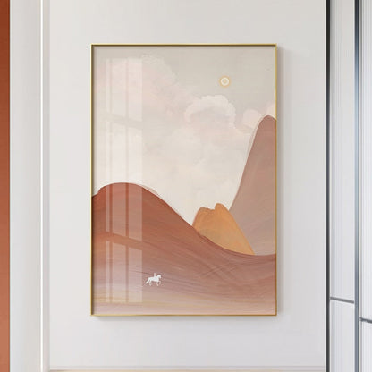 Pink Mountain Canvas Art