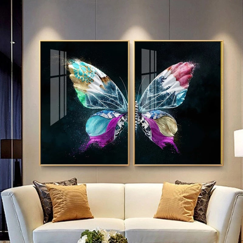 Colorful Butterfly Canvas Art