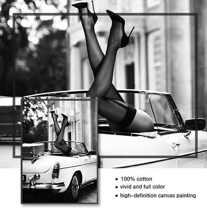 Black and White Vintage Magazine Canvas Art