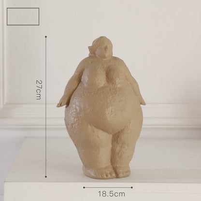 Abstract Fat Lady Figurines