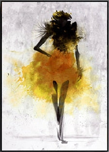 Dancing Girl Skirt Canvas Art