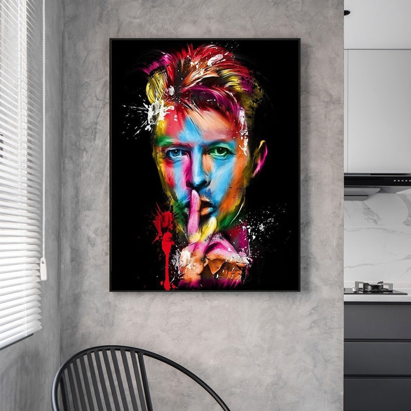 David Bowie Watercolor Canvas Art