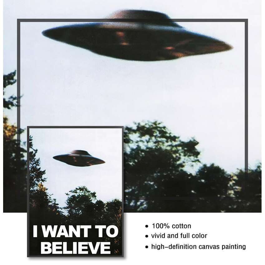 I Want To Believe X File Canvas Art