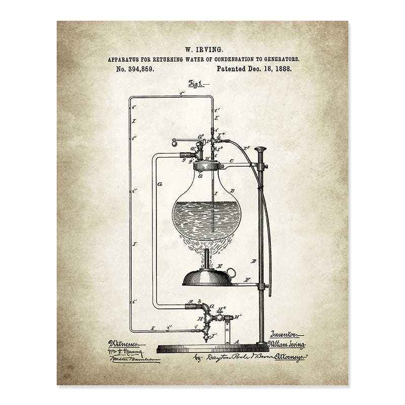 Microscope Chemistry Periodic Table Patent Canvas Art