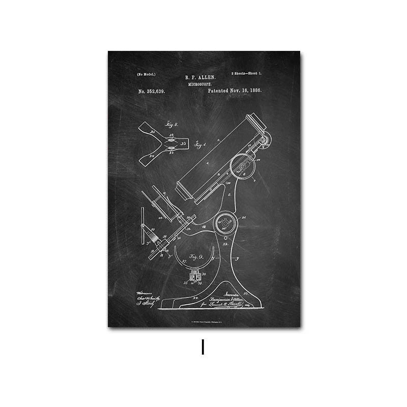 Black and White Chemistry Canvas Art