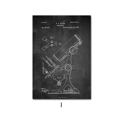 Black and White Chemistry Canvas Art