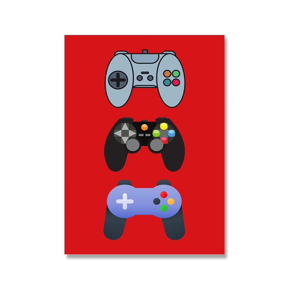 Gamer Playstation Gaming Geek Wall Art Canvas