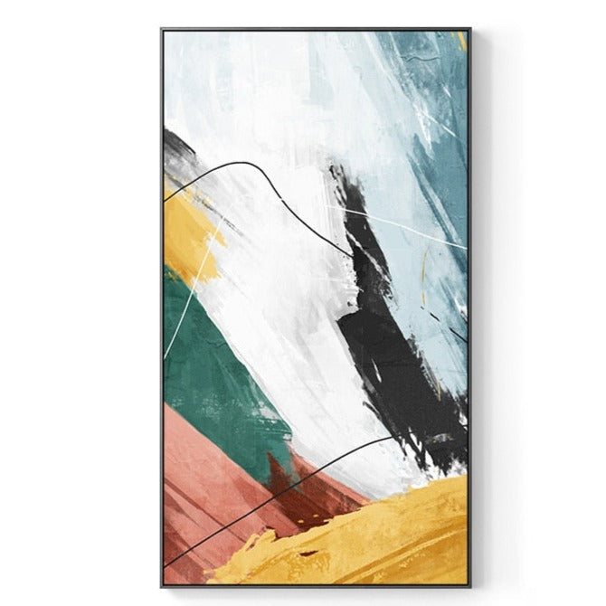 Abstract Colorful Paint Canvas Art