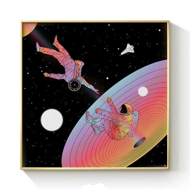 Space Astronaut Robot Canvas Art