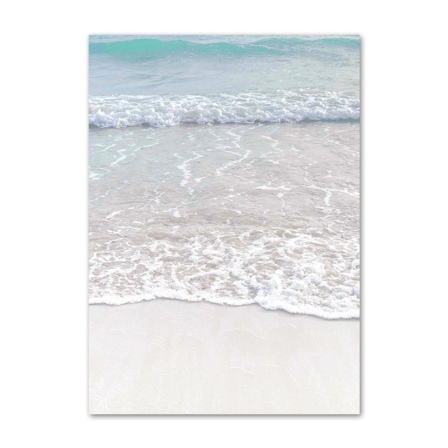 Blue Tropical Seaside Beach Canvas Art