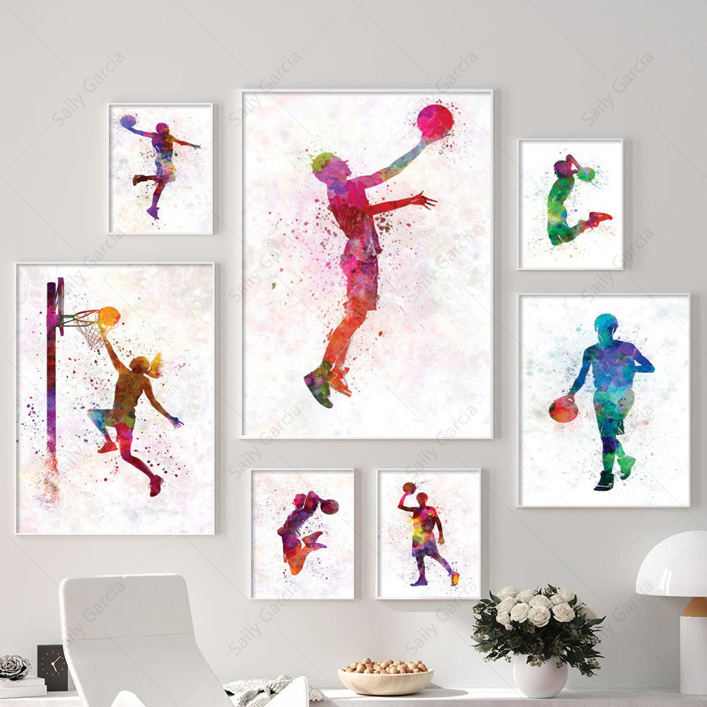 Basketball Gesture Canvas Art