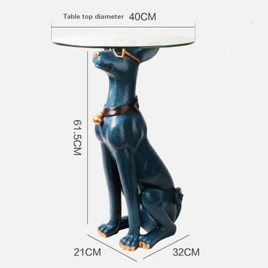 Doberman Tray Statue