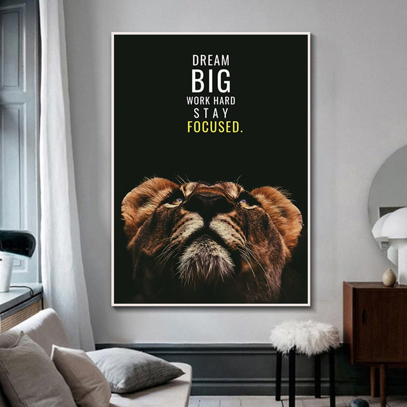 Little Lion Motivational Quotes Canvas Art