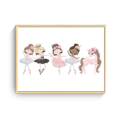 Nursery Room Dancing Girl Canvas Art