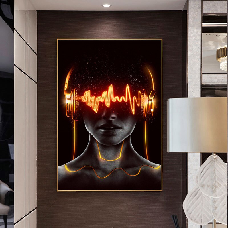 Human Brain Wave Canvas art