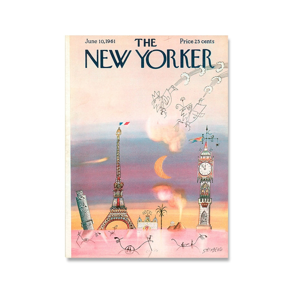 The New Yorker Magazine Covers Canvas Art