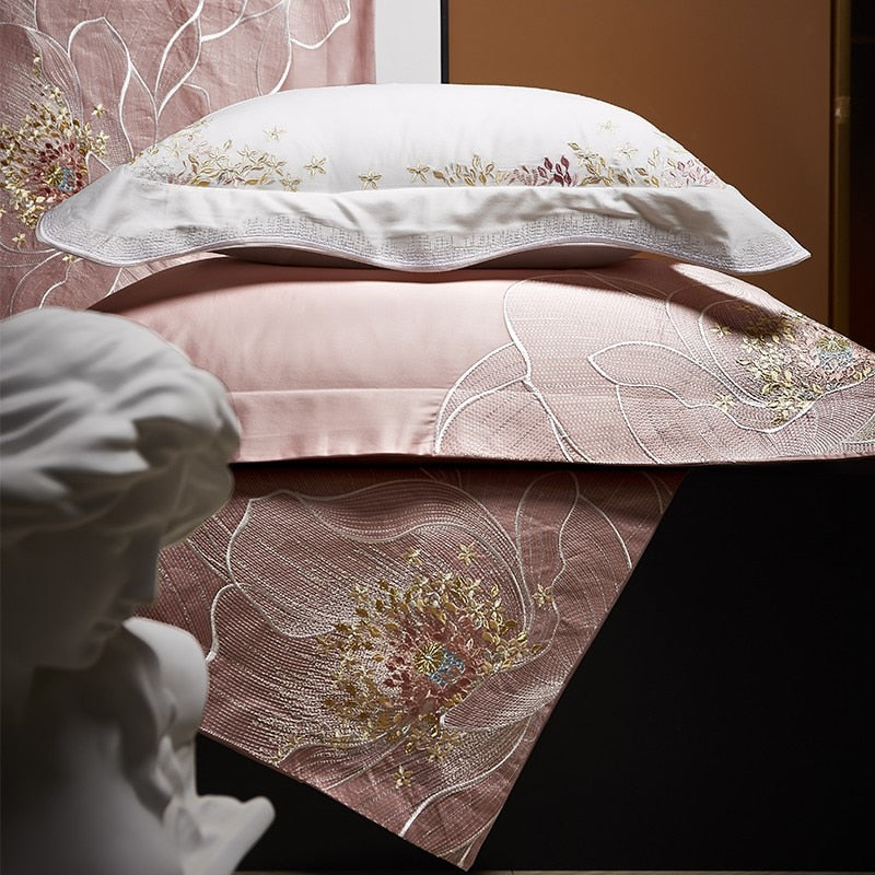 Blooming Carnation Cotton Duvet Cover Bedding Set