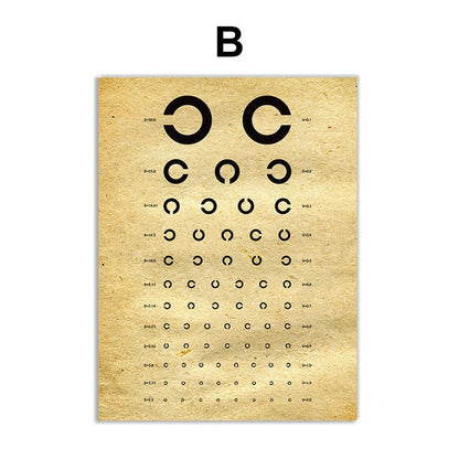 Eye Visual Acuity Test Snellen Chart Canvas Art