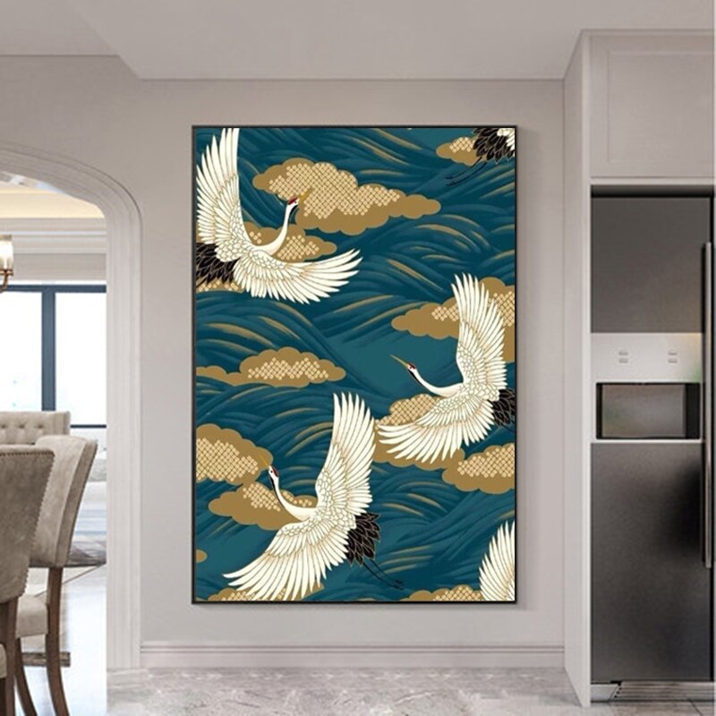 Chinese Crane Canvas Art