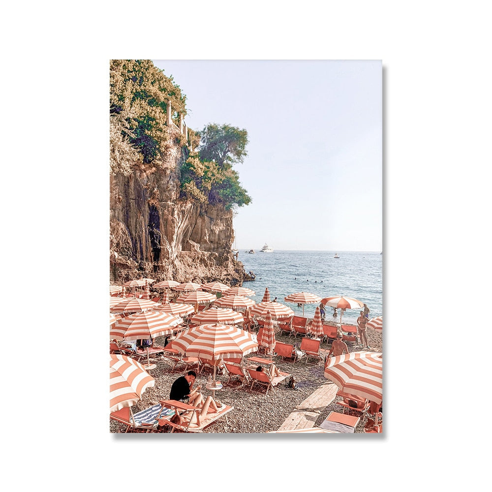 Amalfi Coast European Holiday Canvas Art